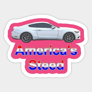 America's Steed - White Pastel Sticker